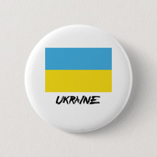 Ukraine-Flagge Button