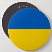 Ukraine-Flagge Button (Vorne & Hinten)