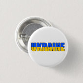 Ukraine-Flagge Button (Vorne & Hinten)