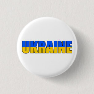 Ukraine-Flagge Button