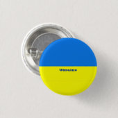 Ukraine-Flagge Button (Vorne & Hinten)