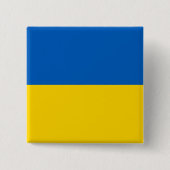 Ukraine-Flagge Button (Vorderseite)