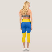 Ukraine-Flagge Capri Leggings (Rückseite)