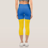 Ukraine-Flagge Capri Leggings (Rückseite)