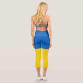 Ukraine-Flagge Capri Leggings (Rückseite)