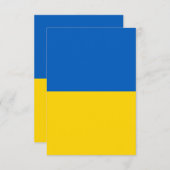Ukraine-Flagge Dankeskarte (Vorne/Hinten)