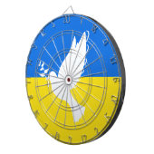 Ukraine Flagge Dartboard Dove of Peace - Freiheit Dartscheibe (Vorderseite rechts)