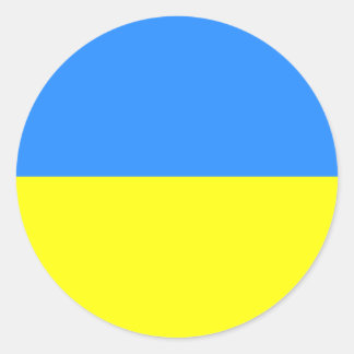 Ukraine, Flagge der Ukraine Runder Aufkleber