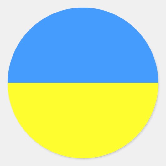 Ukraine, Flagge der Ukraine Runder Aufkleber (Vorderseite)