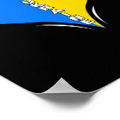 Ukraine-Flagge Design - Herz 1 Poster (Ecke)