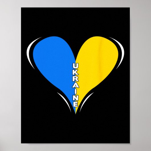 Ukraine-Flagge Design - Herz 1 Poster (Vorne)