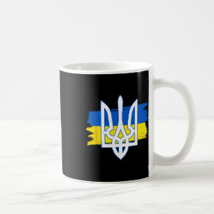 Ukraine-Flagge Dreizack - Ukrainischer Tryzub Patr Kaffeetasse