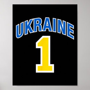 Ukraine-Flagge Eins Poster