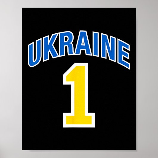 Ukraine-Flagge Eins Poster (Vorne)