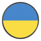 Ukraine-Flagge Eishockey Puck (Vorderseite)