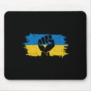 Ukraine-Flagge Faust Ukrainischer Widerstand Prote Mousepad