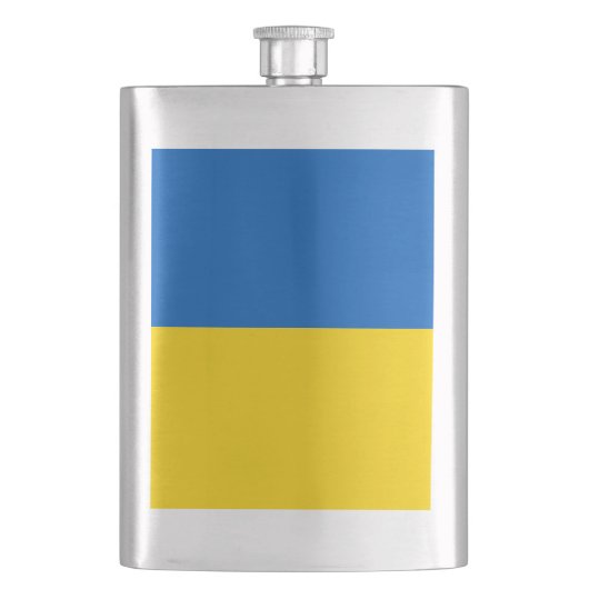 Ukraine-Flagge Flachmann (Vorderseite)