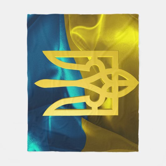 Ukraine-Flagge Fleecedecke (Vorderseite)