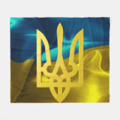 Ukraine-Flagge Fleecedecke (Vorderseite (Horizontal))