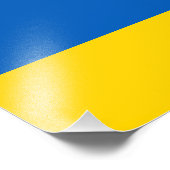 Ukraine-Flagge Fotodruck (Ecke)