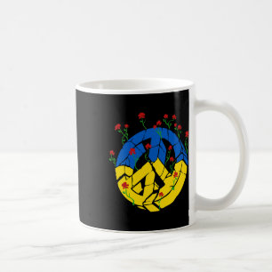 Ukraine-Flagge Friedensblumen  Kaffeetasse