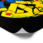 Ukraine-Flagge Friedensblumen Poster (Ecke)