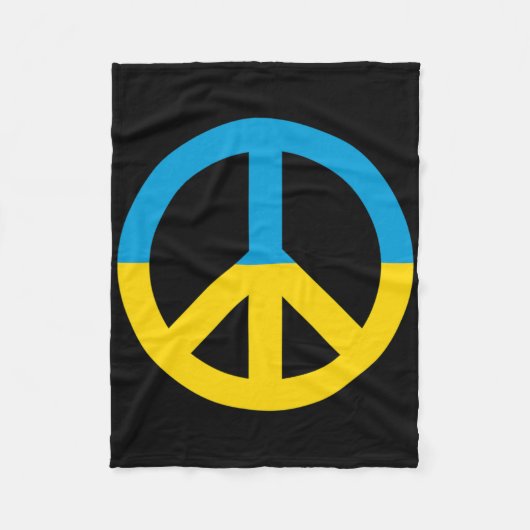 Ukraine-Flagge Friedenszeichen Fleecedecke (Vorderseite)