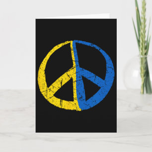 Ukraine-Flagge Friedenszeichen Für Ukraine Männer  Karte