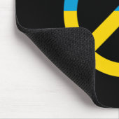 Ukraine-Flagge Friedenszeichen Mousepad (Ecke)