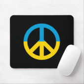 Ukraine-Flagge Friedenszeichen Mousepad (Mit Mouse)