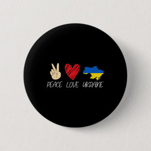 Ukraine-Flagge gegen den Frieden der Kriegssolidar Button
