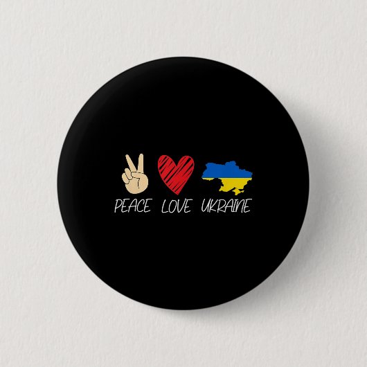 Ukraine-Flagge gegen den Frieden der Kriegssolidar Button (Vorderseite)