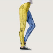 Ukraine-Flagge gelb-blaue Holzstruktur Muster Legi Leggings (Rechts)