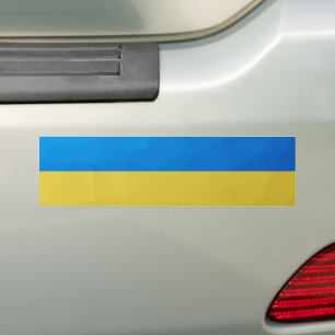 Ukraine-Flagge gelbes geometrisches Muster Autoaufkleber