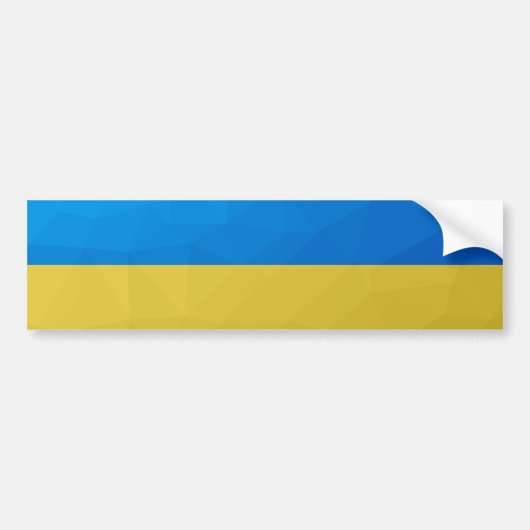 Ukraine-Flagge gelbes geometrisches Muster Autoaufkleber (Vorne)
