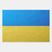 Ukraine-Flagge gelbes geometrisches Muster Geschenkpapier Set (Vorderseite 2)