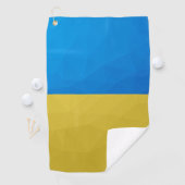 Ukraine-Flagge gelbes geometrisches Muster Golfhandtuch (Insitu)