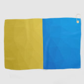 Ukraine-Flagge gelbes geometrisches Muster Golfhandtuch (Horizontal)