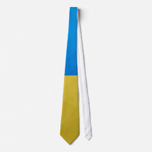 Ukraine-Flagge gelbes geometrisches Muster Krawatte