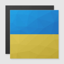 Ukraine-Flagge gelbes geometrisches Muster Magnetkarte