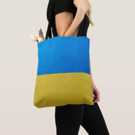 Ukraine-Flagge gelbes geometrisches Muster Tasche