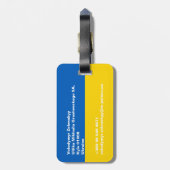 Ukraine-Flagge Gepäckanhänger (Rückseite vertikal)