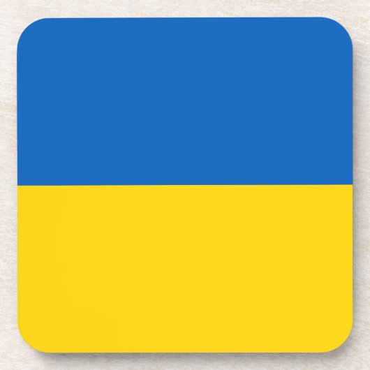 Ukraine-Flagge Getränkeuntersetzer (Vorderseite)