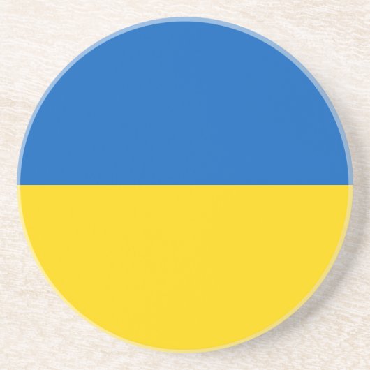 Ukraine-Flagge Getränkeuntersetzer (Vorne)