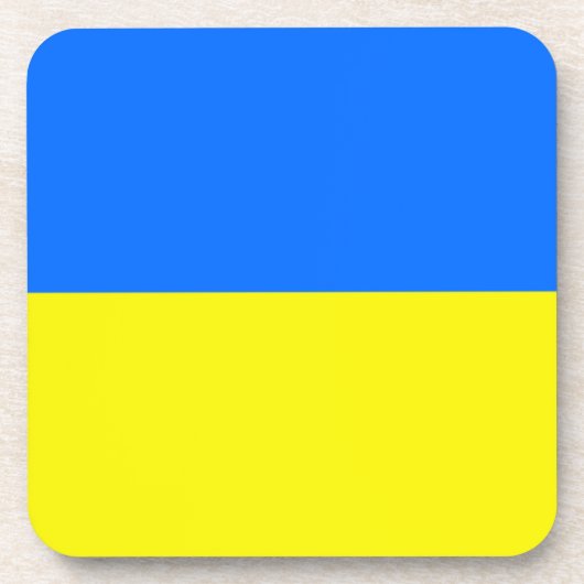 Ukraine-Flagge Getränkeuntersetzer (Vorderseite)