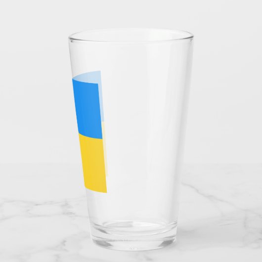 Ukraine-Flagge Glas (Links)