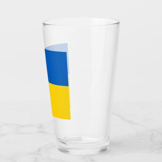 Ukraine-Flagge Glas (Links)