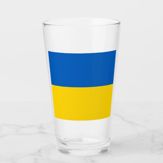 Ukraine-Flagge Glas (Vorderseite)