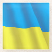 Ukraine-Flagge Glasuntersetzer (Vorderseite)