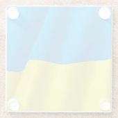 Ukraine-Flagge Glasuntersetzer (Rückseite)